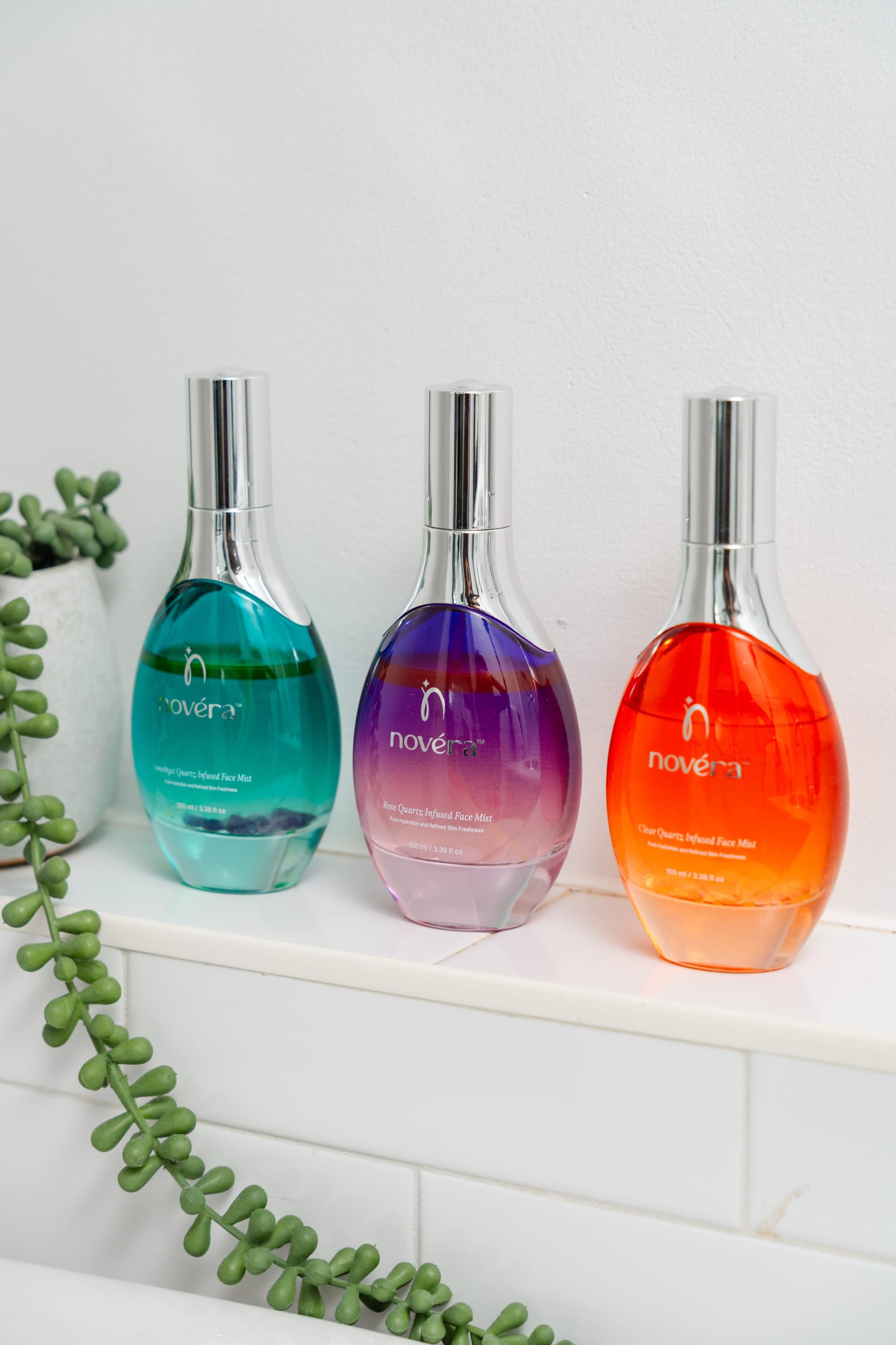 Novéra — Rose Quartz, Amethyst & Clear Quartz Face Mists